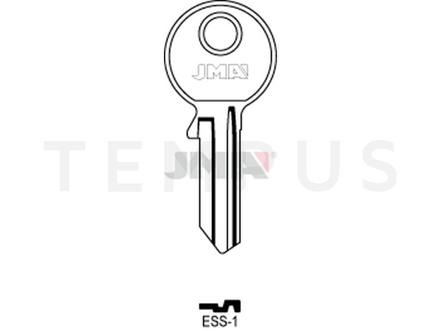 ESS-1 Cilindričan ključ (Silca BAB4R / Errebi ESS5ML)