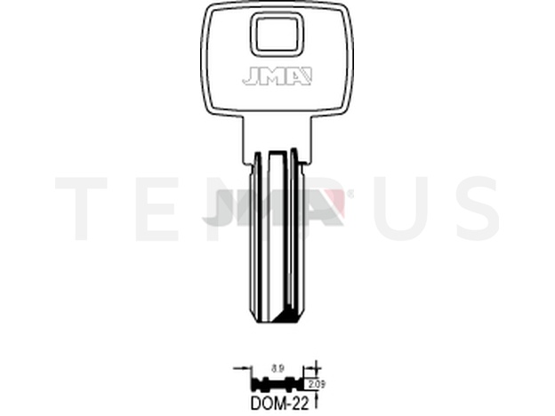 DOM-22 Specijalan ključ (Silca DM118, DM120 / Errebi DM82, DM82L)
