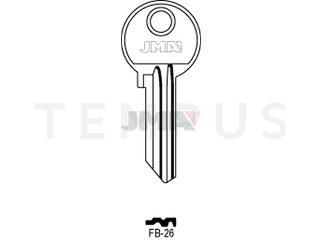 FB-26 Cilindričan ključ (Silca FB25R / Errebi F34R) 13000