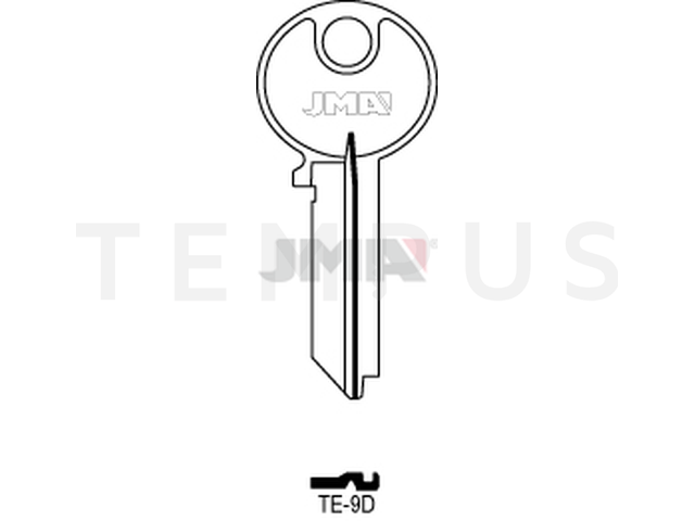 TE-9D Cilindričan ključ (Silca AZ5 / Errebi TS8) 13748