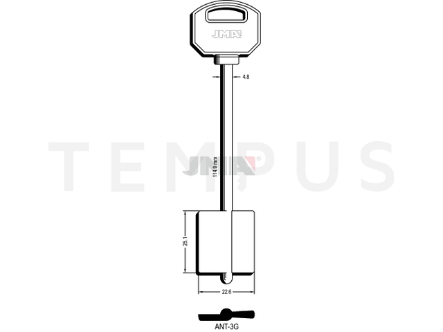 ANT-3G Kasa ključ (Silca ALLT / Errebi 2AN4N) 12540