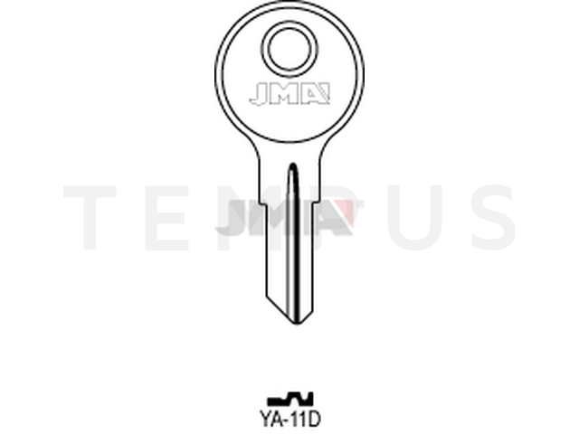 YA-11D Cilindričan ključ (Silca YA4 / Errebi YD8) 14088