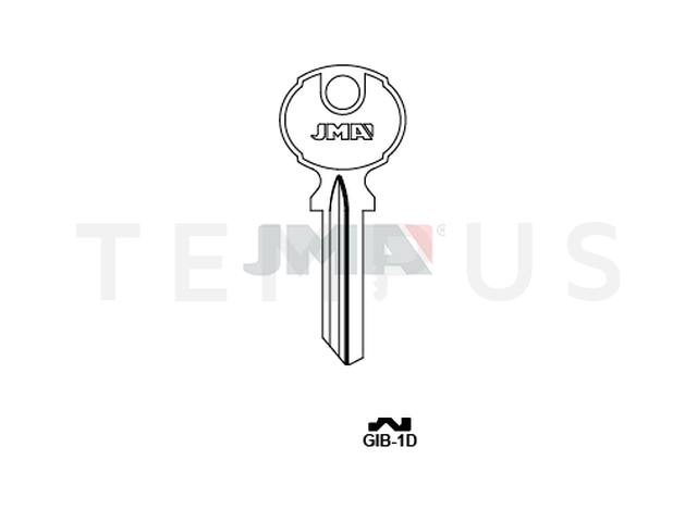 GIB-1D Cilindričan ključ (Silca GN1 / Errebi GI1) 16594