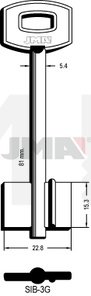 JMA SIB-3G Kasa ključ (Silca SM / Errebi 2SEM2)