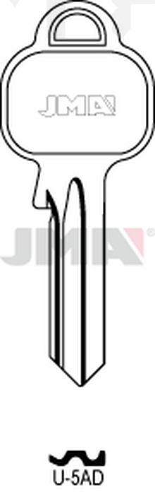 JMA U-5AD Cilindričan ključ (Silca UL050M / Errebi  UG5D)