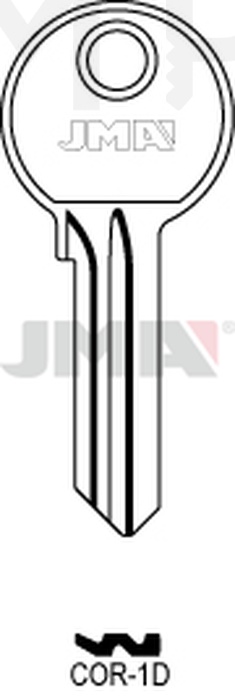 JMA COR-1D Cilindričan ključ (Silca BY1, CB6 / Errebi CO6T)