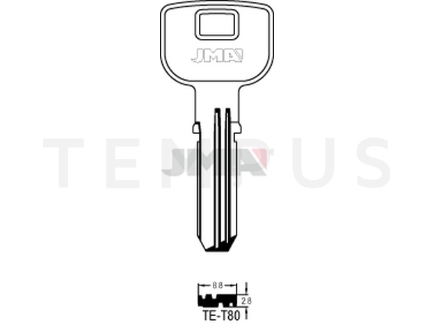 Jma TE-T80 Specijalan ključ (Silca TE5 / Errebi TS12) 13752