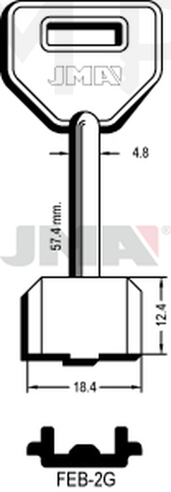 JMA FEB-2G Kasa ključ (Silca 5FEB5 / Errebi 1FEB3)