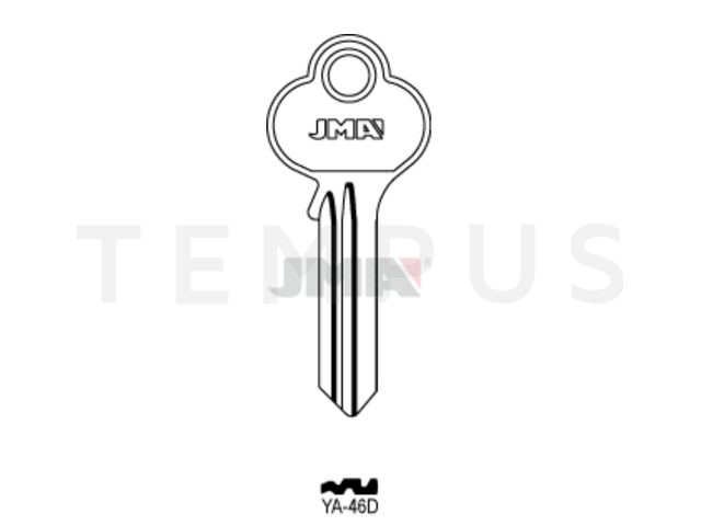 YA-46D Cilindričan ključ (Silca YA88 / Errebi YG14) 19536