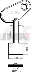 JMA TOV-1G Kasa ključ (Silca 5TV1 / Errebi 1TV1)