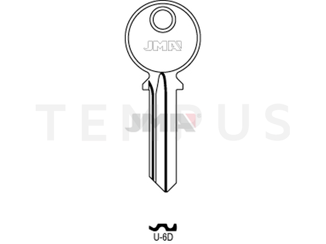 U-6D Cilindričan ključ (Silca UL054 / Errebi U6D) 14004
