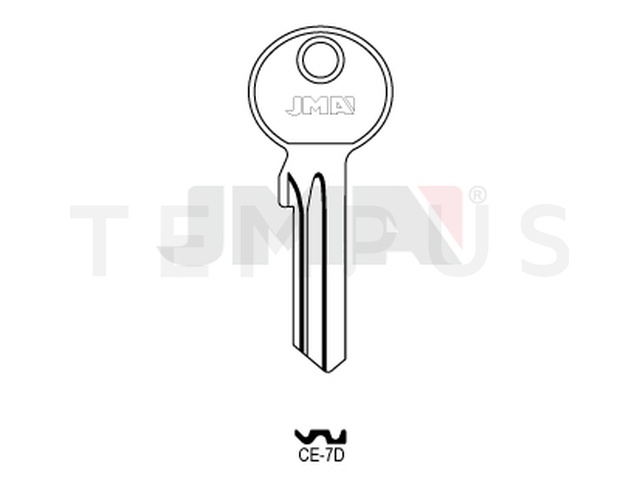 CE-7D Cilindričan ključ (Silca CE2X / Errebi CE5DL) 12685