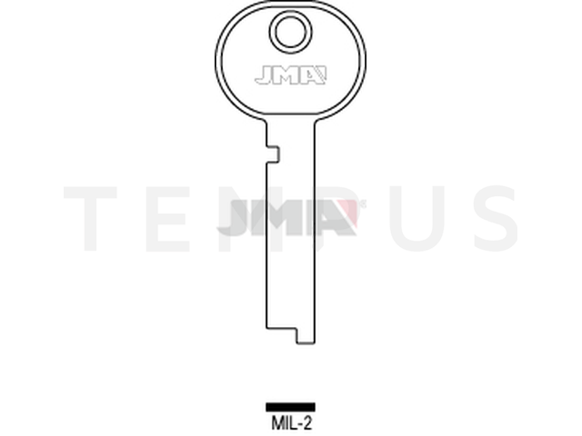 MIL-2 Cilindričan ključ (Silca MIS2 / Errebi MIL2) 14684