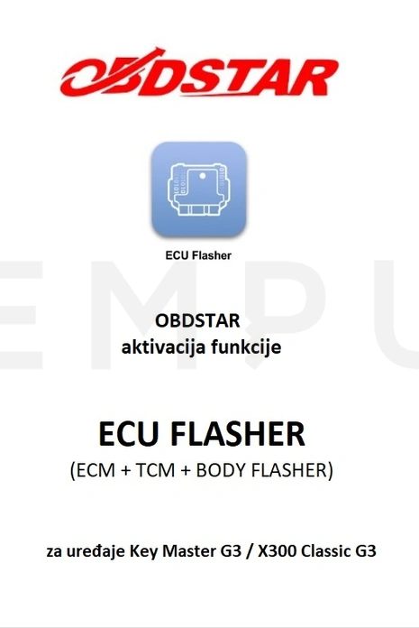 OBDSTAR aktivacija ECU FLASHER (ECM + TCM + BODY Flasher)