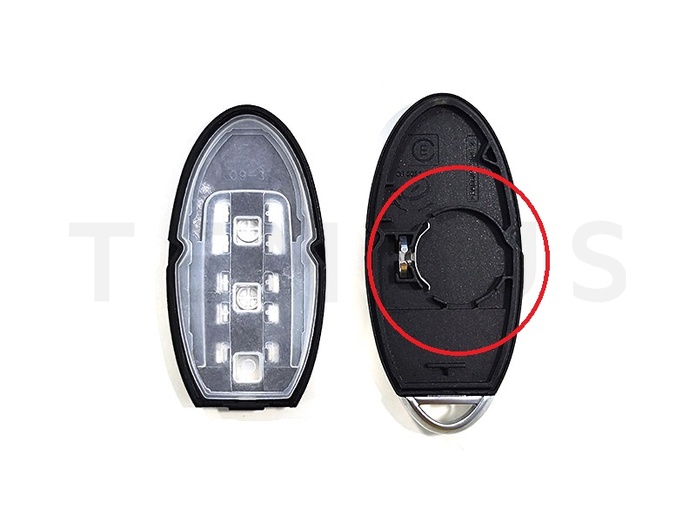 OSTALI TS NISSAN 09 - Nissan smart ključ 3 tastera, baterija sa strane, mač DAT-15 / NSN14