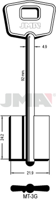 JMA MT-3G Kasa ključ (Silca 5MT5 / Errebi 2MO7)