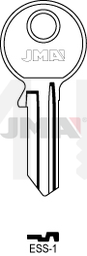 JMA ESS-1 Cilindričan ključ (Silca BAB4R / Errebi ESS5ML)