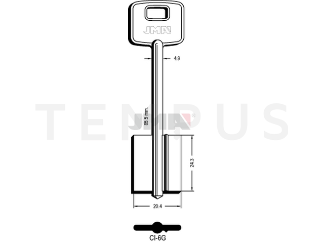 CI-6G Kasa ključ (Silca 5CS2 / Errebi 2CI4) 12738