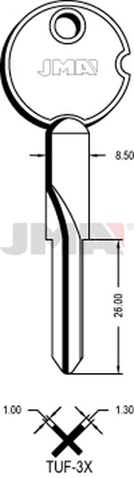 JMA TUF-3X Krstasti ključ (Silca XTF3 / Errebi TFX3)