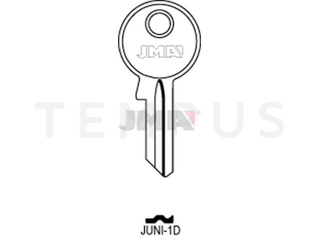 JUNI-1D Cilindričan ključ (Silca JU1 / Errebi JN4) 13280