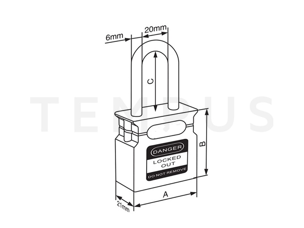 LOCKOUT KATANAC produžena uška 76mm 21005