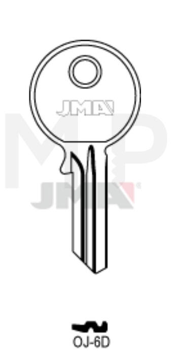 JMA OJ-6D Cilindričan ključ (Silca OJ4 / Errebi OJ6)