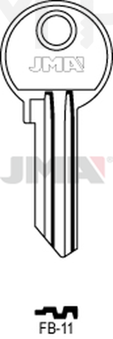 JMA FB-11 Cilindričan ključ (Silca FB19R / Errebi F26R)