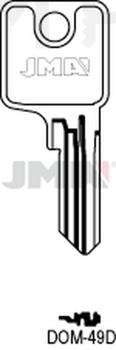 JMA DOM-49D Cilindričan ključ (Silca DM137 / Errebi DM101)