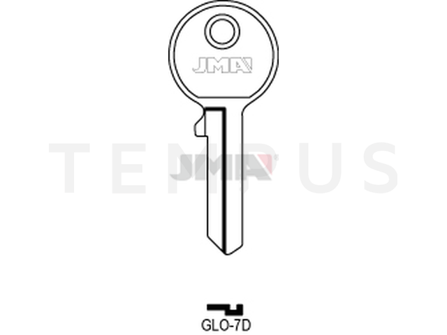 GLO-7D Cilindričan ključ (Silca GL3 / Errebi GO3R) 13131