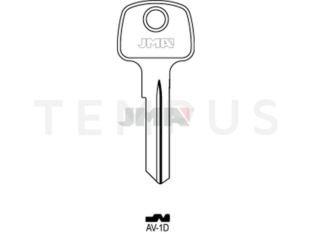 AV-1D Cilindričan ključ (Silca AV1 / Errebi AVG1D) 12556