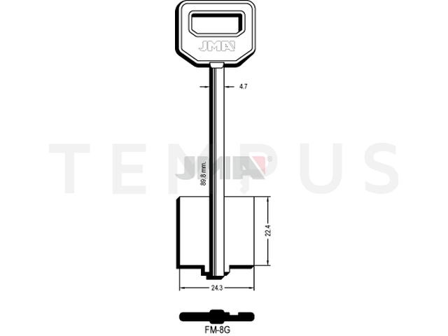 FM-8G Kasa ključ (Silca 5FI9 / Errebi 2FM10) 13076