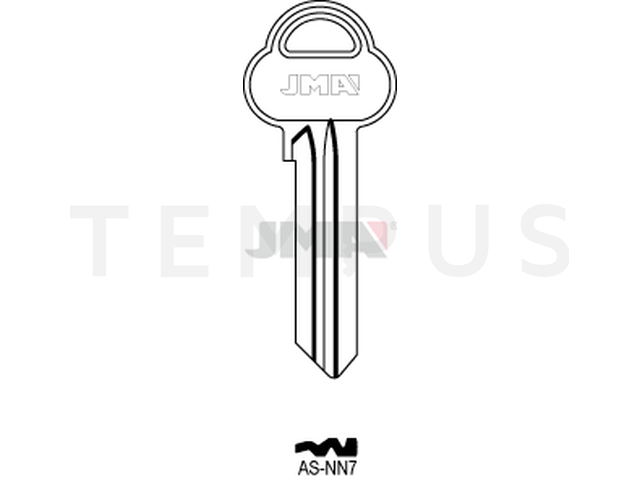 AS-NN7 Cilindričan ključ (Silca ASS45 / Errebi AA41) 12551