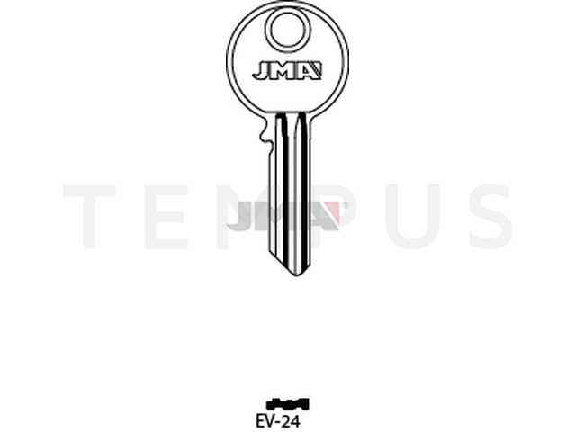 EV-24 Cilindričan ključ (Silca EV24R / Errebi EV18R) 14878