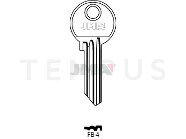 FB-4 Cilindričan ključ (Silca FB21R / Errebi F41R) 13014