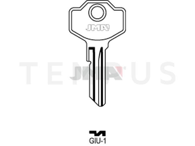 GIU-1 Cilindričan ključ (Silca SM1, IBF1R / Errebi GU1, IBF1R)
