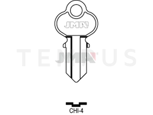 CHI-4 Cilindričan ključ (Silca CH3 / Errebi CHI5) 12693