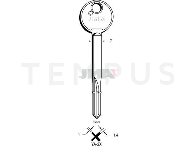 YA-2X Krstasti ključ (Silca XY2 / Errebi BYX85) 14102