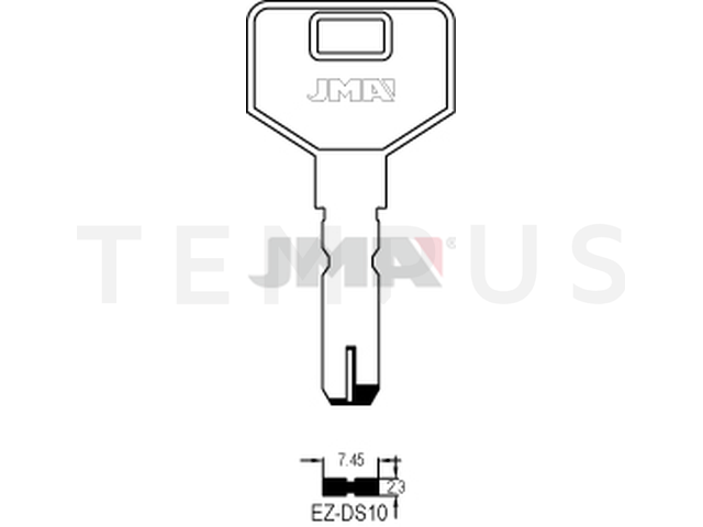 EZ-DS10 Specijalan ključ (Silca EZ3X, EZ3 / Errebi ECU6) 12963