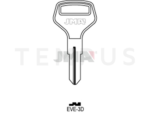 EVE-3D Cilindričan ključ (Silca ED1 / Errebi EVG1)