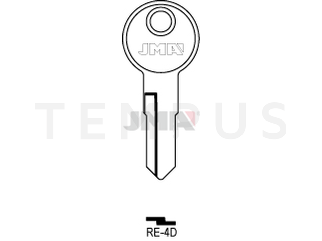 RE-4D Cilindričan ključ (Silca REN4R / Errebi RN4R) 13628