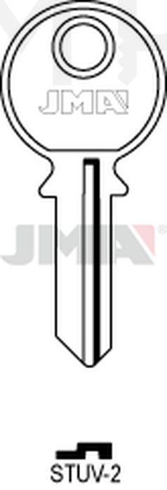JMA STUV-2 Cilindričan ključ (Silca SV7 / Errebi SV14)