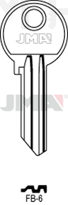 JMA FB-6 Cilindričan ključ (Silca FB13R / Errebi F40R)