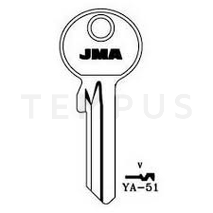 JMA YA-51 Cilindričan ključ (Silca YA72R / Errebi YBVPP)