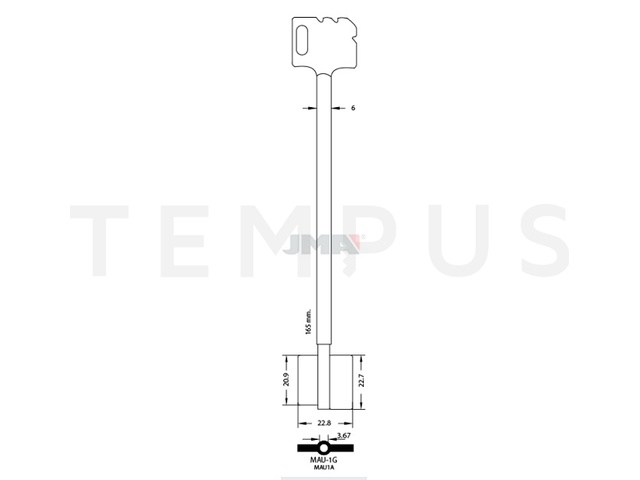 MAU-1G Kasa ključ 19537