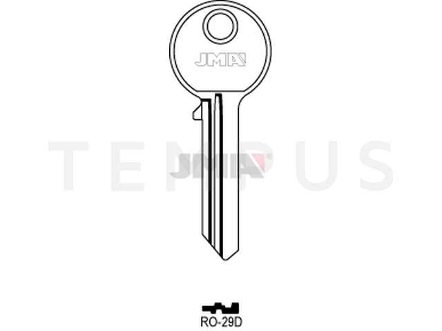 RO-29D Cilindričan ključ (Silca RO41 / Errebi NE51) 13637