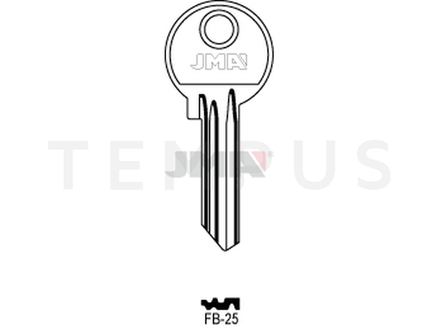 FB-25 Cilindričan ključ (Silca FB12R / Errebi F2R) 12999