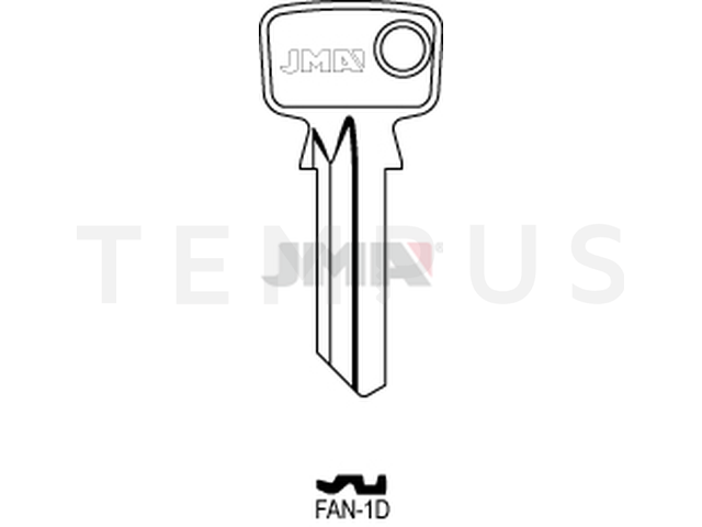 FAN-1D Cilindričan ključ (Silca FAN1 / Errebi FN5D) 12971