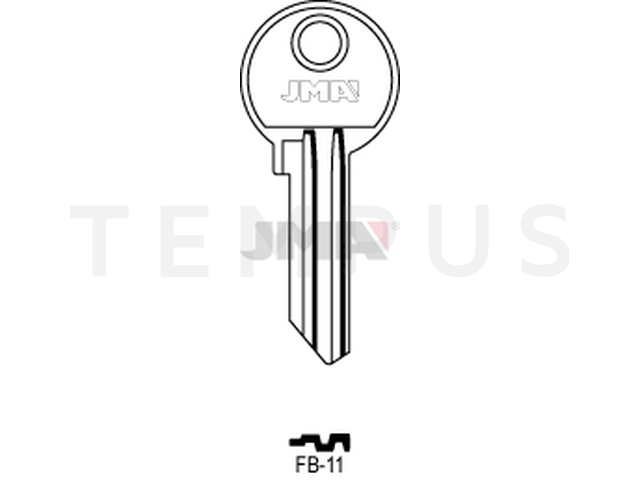 FB-11 Cilindričan ključ (Silca FB19R / Errebi F26R) 12985