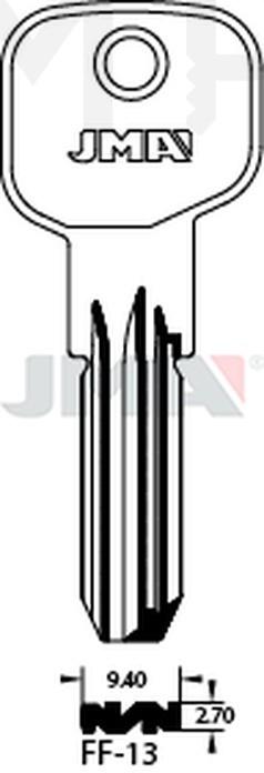 JMA FF-13 Specijalan ključ (Silca FF19, FF28 / Errebi FF21)
