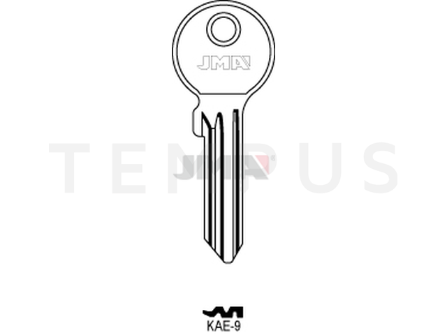 KAE-9 Cilindričan ključ (Silca KLE6RX / Errebi KAL9R) 13308